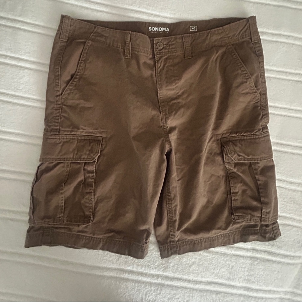 Sonoma Men's Brown Cargo Shorts - Picture 12 of 12